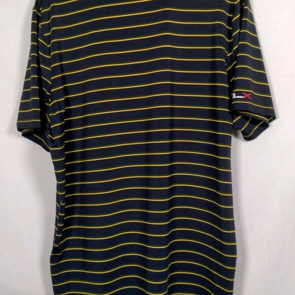 Ralph Lauren RLX Polo Shirt Men XL Golf Course Logo Blue Green Yellow Striped - Picture 3 of 16